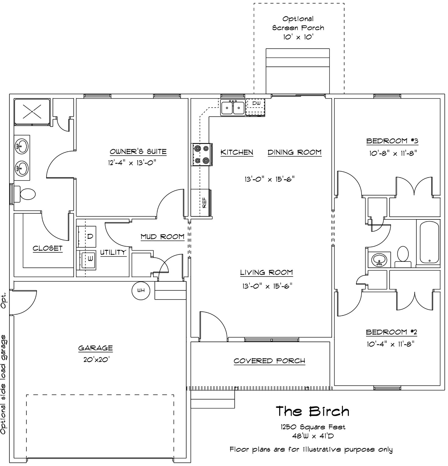 The Birch Floorplan, Seely Homes, Delaware