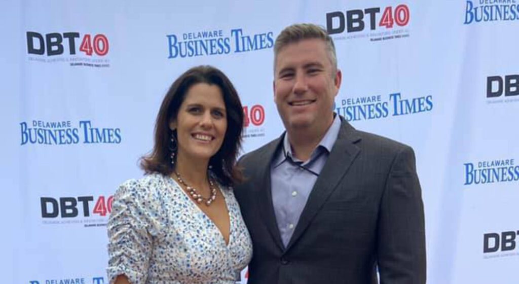 Julleanna & Adrian Seely at Delaware Business Times 40 Under 40