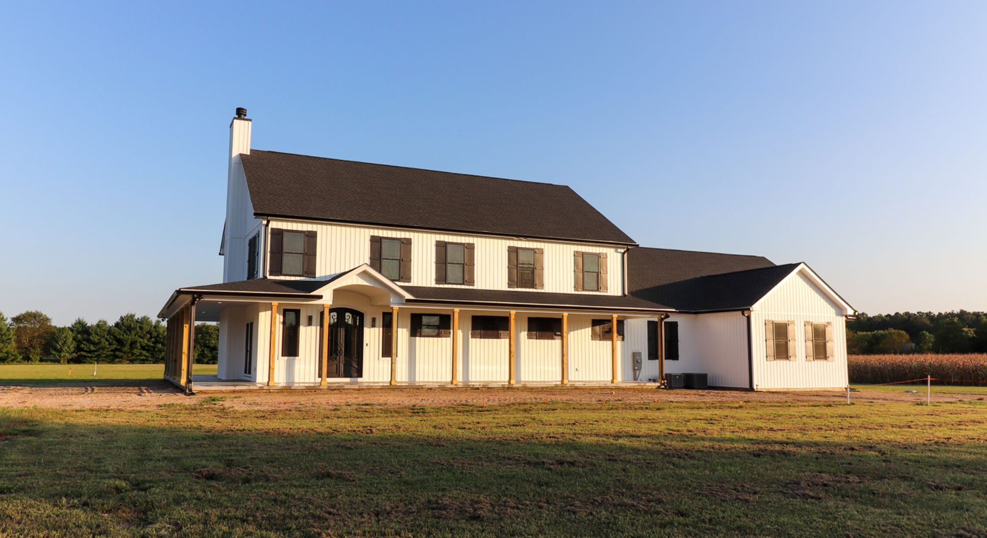 Modern Farmhouse with Wraparound Porch in Sussex County Delaware