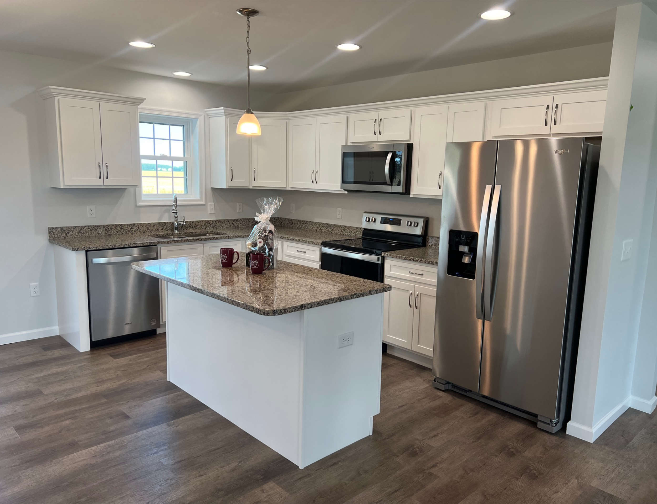 Kitchen, new single-story Birch home in southern Delaware
