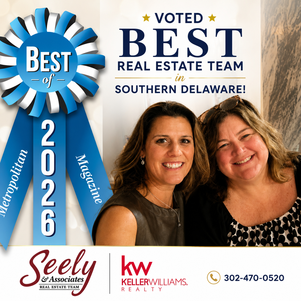 Southern Delaware’s Best Real Estate Team for 2026 Seely & Associates Voted Southern Delaware’s Best Real Estate Team for 2026